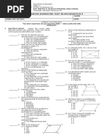 3rd Quarter Summative Test Math 9