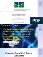 Fundamentos Teóricos de Dinâmica Molecular: Campo de Força e Potenciais (Seminário)