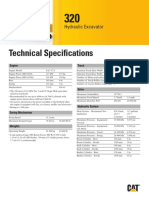 Technical Specifications: Hydraulic Excavator