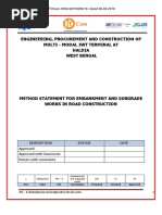 Method Statement For Embankment and Subgrade