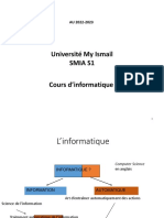 Chapitre 1 Cours D'informatique