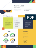 Colorful Modern Professional Architect Resume