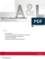 Tema 9 La Observación Sistemática