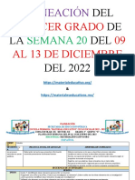 Tercer Grado 09 Al 13 de Diciembre: Planeación