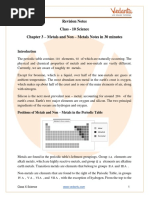 Class 10 Science Chapter 3 Revision Notes