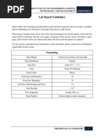 Physiology-I Lab Report Guidelines