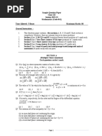 Mathematics CBSE Model Question Papers 2023 With Marking SCH