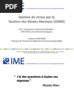 Gestion Du Stress Par La Gestion Des Modes Mentaux (GMM)