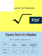 Simplifying Radicals