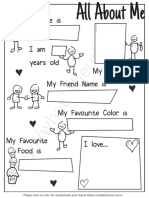 All About Me Worksheet For Kids