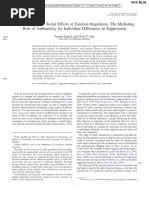 Article 2-English & John 2013 Understanding Social Effects of Emotion Regulation - Mediating Role of Authenticity