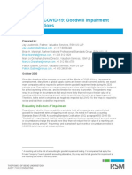 Financial Reporting Impact of Covid 19 Goodwill Impairment Considerations