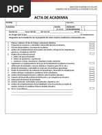 Formato de Acta de Academia