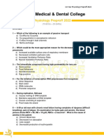 Physio Preproff Questions 2022