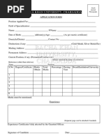 Job Application Form For BPS 1 16