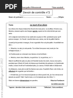 Devoir de Contrôle N°2 - Français - 7ème (2021-2022) MDM Meriam Lamti