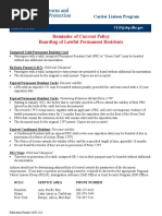 Reminder of Current Policy Boarding of Lawful Permanent Residents