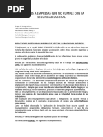 Grupo 6-Sanciones A Empresas Que No Cumplen La Seguridad Laboral