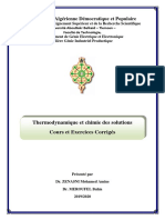 Thermodynamique Et Chimie Des Solutions