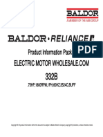 Product Information Packet: .75HP, 1800RPM, 1PH, 60HZ, 3524C, BUFF