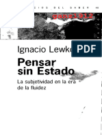 LEWKOWICZ, IGNACIO - Pensar Sin Estado (La Subjetividad en La Era de La Fluidez) (OCR) (Por Ganz1912)