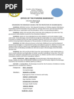 Office of The Punong Barangay: Executive Order No.04 Series Of: 2022