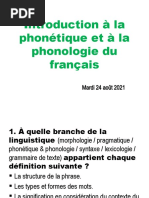 Introduction À La Phonétique Et À La PhonologieEtudiants