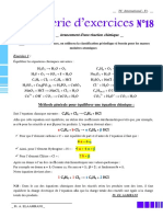 Modelisation Des Transformations Chimiques Bilan de La Matiere Exercices Non Corriges 2 2