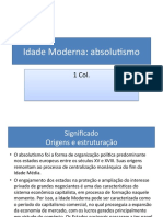 Idade Moderna - Absolutismo