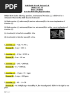 Class 6 Math AR Questions Decimals