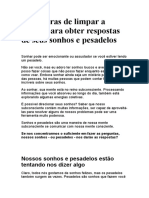 4 Maneiras de Limpar A Mente para Obter Respostas de Seus Sonhos e Pesadelos