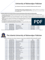 1st Merit List BS Computer Science Group A Department of Computer Science BAHAWALPUR BWP Merit Spring 2023 Spring 2023