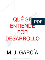 Que Se Entiende Por Desarrollo - Garcia