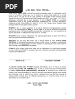 Acto Bajo Firma Privada Itelle EIRL (Español)