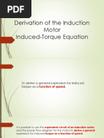 Derivation of Induction Motor Induced Torque Equation