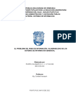 Ensayo Final El Problema Del Robo de Información, Vulnerabilidad de Los Sistemas de Información