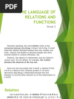 Language of Relations and Functions