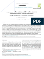 Key Steps of Carbon Emission and Low-Carbon Measures in The Construction of Bituminous Pavement