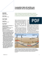 Geoquìmica Bàsica Del Petroleo para Evaluar Rocas Generadoras