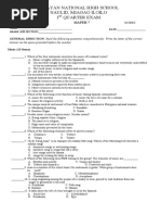 MAPEH 7 1st Quarter Exam