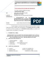 Informe de Liquidación de Obra Del Residente +