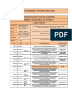 Cronograma de Actividades Realizadas