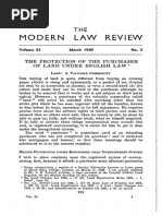 Modern Law Review - March 1969 - Ruoff - The Protection of The Purchaser of Land Under English Law1