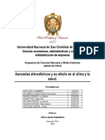 Aerosoles Atmosfericos y Su Efecto en El Clima y La Salud Humana