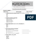 Evaluación de Nivelacion I-1° Año Sec