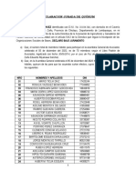 Declaracion Jurada de Quorum