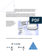 Potencia Elétrica: A Potência Elétrica Pode Ser Representada Pela Seguinte Formula