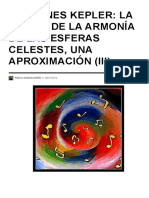 Johannes Kepler - La Teoría de La Armonía de Las Esferas Celestes, Una Aproximación (III) - La Piedra de Sísifo