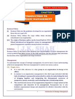 1 Introduction To Strategic Management Notes @mission CA Inter