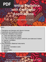 Inferential Statistics With Computer Application Lesson 1